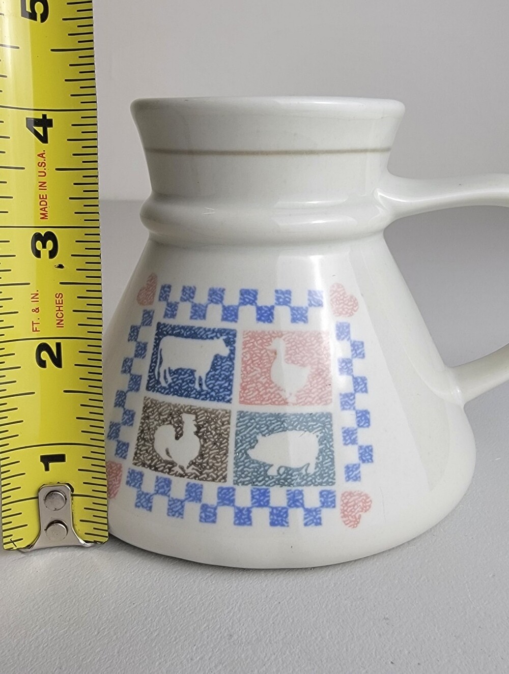 Vtg. Otagiri? Japan, Farm Animals 16 Oz. Mug Wide Bottom RV, Boat, Cottage Core - Picture 8 of 8